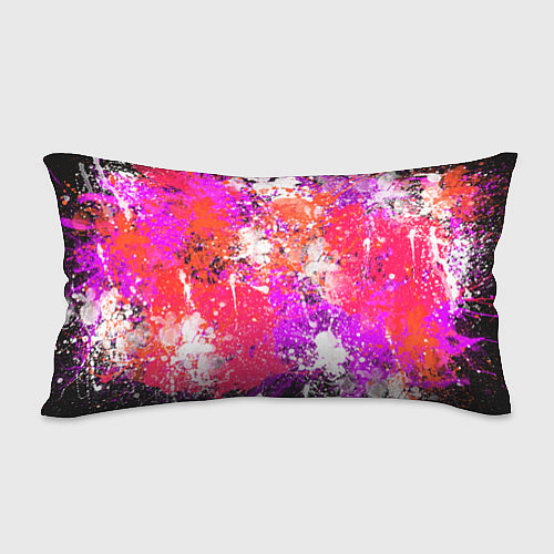 Подушка-антистресс Разбрызганная красная краска - темный фон / 3D-принт – фото 2