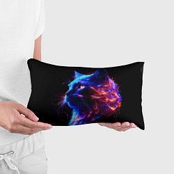 Подушка-антистресс Неоновый котёнок, цвет: 3D-принт — фото 2