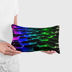 Подушка-антистресс Неоновый разлом световых плит, цвет: 3D-принт — фото 2