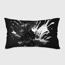 Подушка-антистресс Брызги красок - белая и черная, цвет: 3D-принт