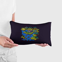 Подушка-антистресс Пиксельный остров и замок, цвет: 3D-принт — фото 2
