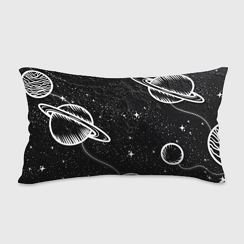 Подушка-антистресс Черно-белый Сатурн / 3D-принт – фото 2