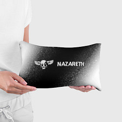 Подушка-антистресс Nazareth glitch на темном фоне: надпись и символ, цвет: 3D-принт — фото 2