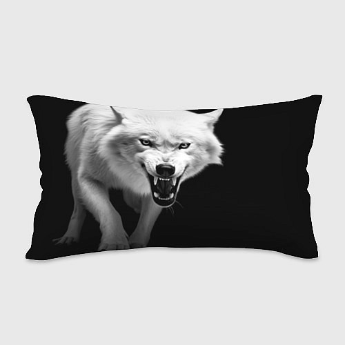 Подушка-антистресс Агрессивный белый волк / 3D-принт – фото 2