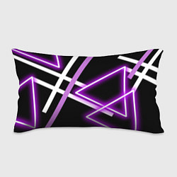 Подушка-антистресс Фиолетовые полоски с неоном, цвет: 3D-принт