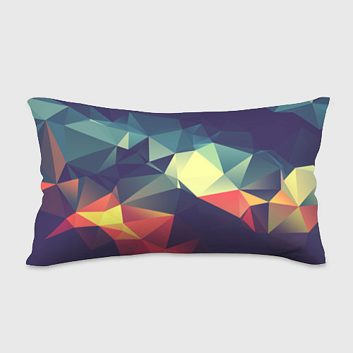 Подушка-антистресс Разноцветный полигональный узор / 3D-принт – фото 2