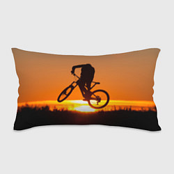 Подушка-антистресс Велосипедист на закате, цвет: 3D-принт