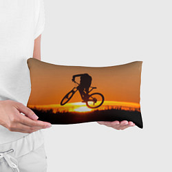 Подушка-антистресс Велосипедист на закате, цвет: 3D-принт — фото 2