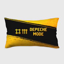 Подушка-антистресс Depeche Mode - gold gradient: надпись и символ, цвет: 3D-принт