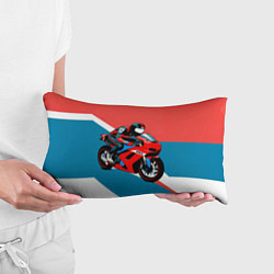 Подушка-антистресс Нарисованный мотоциклист, цвет: 3D-принт — фото 2