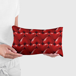 Подушка-антистресс Red hearts, цвет: 3D-принт — фото 2