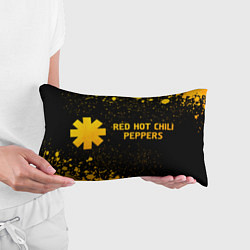 Подушка-антистресс Red Hot Chili Peppers - gold gradient: надпись и с, цвет: 3D-принт — фото 2