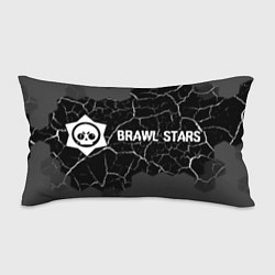 Подушка-антистресс Brawl Stars glitch на темном фоне: надпись и симво, цвет: 3D-принт