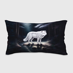 Подушка-антистресс Белый волк в лесу
