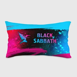 Подушка-антистресс Black Sabbath - neon gradient: надпись и символ, цвет: 3D-принт