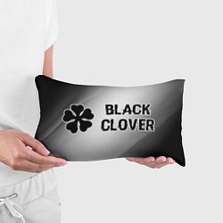 Подушка-антистресс Black Clover glitch на светлом фоне: надпись и сим, цвет: 3D-принт — фото 2