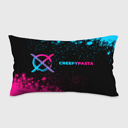 Подушка-антистресс CreepyPasta - neon gradient: надпись и символ, цвет: 3D-принт