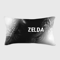 Подушка-антистресс Zelda glitch на темном фоне: надпись и символ, цвет: 3D-принт