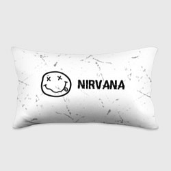 Подушка-антистресс Nirvana glitch на светлом фоне: надпись и символ, цвет: 3D-принт