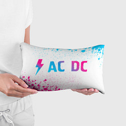 Подушка-антистресс AC DC neon gradient style: надпись и символ, цвет: 3D-принт — фото 2
