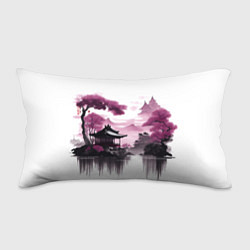 Подушка-антистресс Японские мотивы - фиолетовый, цвет: 3D-принт