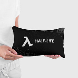 Подушка-антистресс Half-Life glitch на темном фоне: надпись и символ, цвет: 3D-принт — фото 2