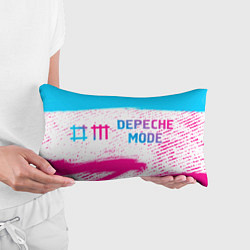 Подушка-антистресс Depeche Mode neon gradient style: надпись и символ, цвет: 3D-принт — фото 2