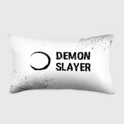 Подушка-антистресс Demon Slayer glitch на светлом фоне: надпись и сим