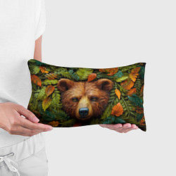 Подушка-антистресс Медведь в листьях, цвет: 3D-принт — фото 2