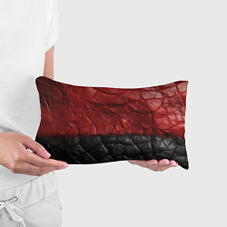 Подушка-антистресс Черная красная текстура, цвет: 3D-принт — фото 2