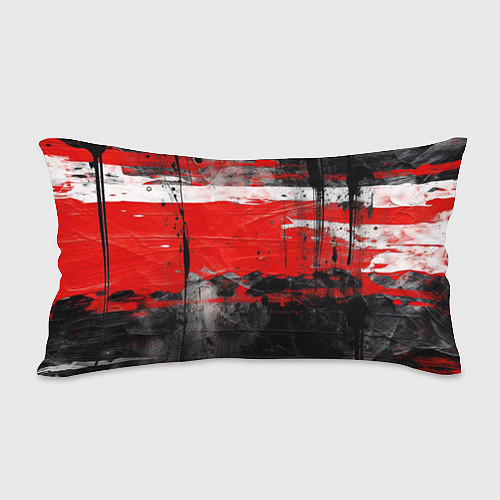 Подушка-антистресс Красная белая черная краска / 3D-принт – фото 2