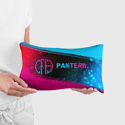 Подушка-антистресс Pantera - neon gradient: надпись и символ, цвет: 3D-принт — фото 2