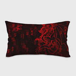 Подушка-антистресс Красный дракон - иероглифы, цвет: 3D-принт