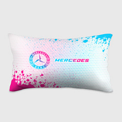 Подушка-антистресс Mercedes neon gradient style: надпись и символ, цвет: 3D-принт