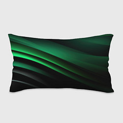 Подушка-антистресс Черно зеленые полосы, цвет: 3D-принт