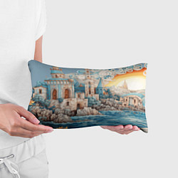 Подушка-антистресс Сказочный замок у моря, цвет: 3D-принт — фото 2