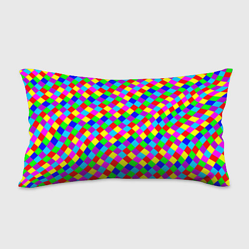 Подушка-антистресс Разноцветные искривленные маленькие квадраты / 3D-принт – фото 2