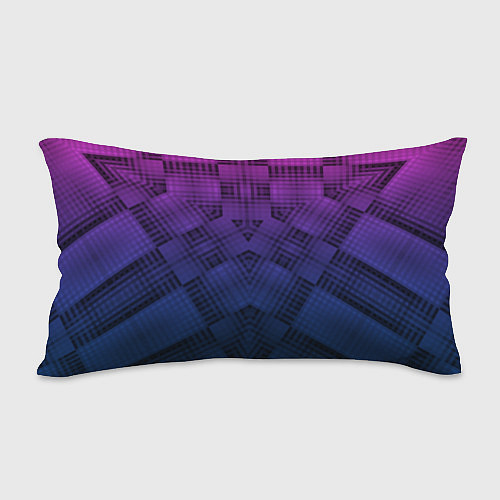 Подушка-антистресс Пурпурно-синий геометрический узор / 3D-принт – фото 2