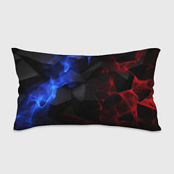 Подушка-антистресс Красные и синие летящие плиты, цвет: 3D-принт