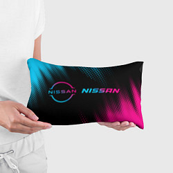 Подушка-антистресс Nissan - neon gradient: надпись и символ, цвет: 3D-принт — фото 2