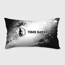 Подушка-антистресс Tomb Raider glitch на светлом фоне: надпись и симв, цвет: 3D-принт