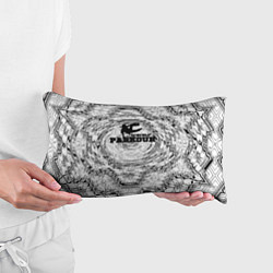 Подушка-антистресс Parkour черно белый абстрактный узор, цвет: 3D-принт — фото 2
