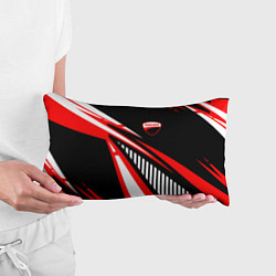 Подушка-антистресс Ducati- красные абстрактные фигуры, цвет: 3D-принт — фото 2
