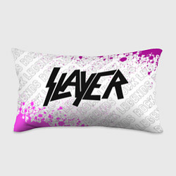 Подушка-антистресс Slayer rock legends: надпись и символ, цвет: 3D-принт