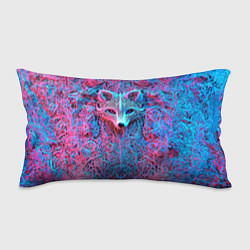 Подушка-антистресс Лис из розово-голубых узоров, цвет: 3D-принт