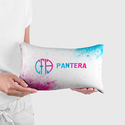 Подушка-антистресс Pantera neon gradient style: надпись и символ, цвет: 3D-принт — фото 2
