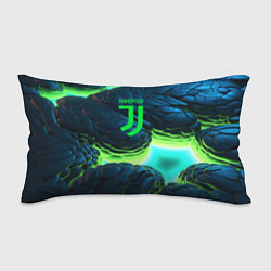 Подушка-антистресс Ювентус лого на зеленых плитах, цвет: 3D-принт