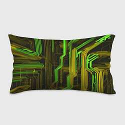 Подушка-антистресс Кибер схема зелёная, цвет: 3D-принт