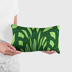 Подушка-антистресс Зеленый растительный мотив, цвет: 3D-принт — фото 2