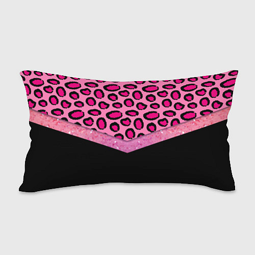 Подушка-антистресс Розовый леопард и блестки принт / 3D-принт – фото 2